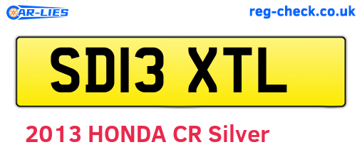 SD13XTL are the vehicle registration plates.