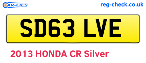 SD63LVE are the vehicle registration plates.