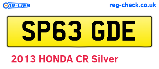 SP63GDE are the vehicle registration plates.