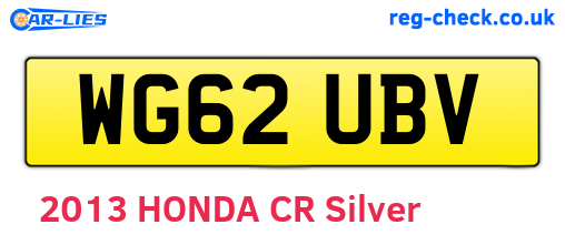 WG62UBV are the vehicle registration plates.