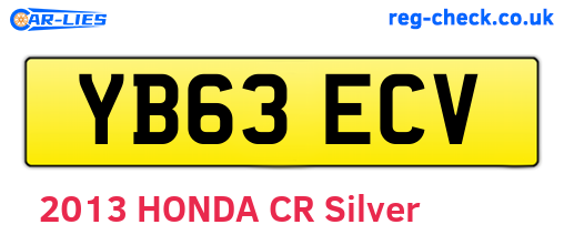 YB63ECV are the vehicle registration plates.