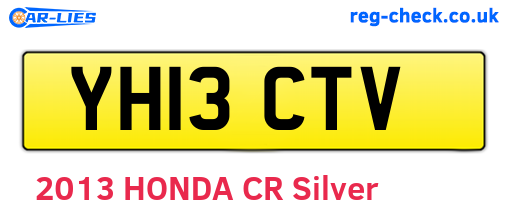 YH13CTV are the vehicle registration plates.