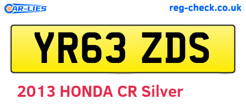 YR63ZDS are the vehicle registration plates.