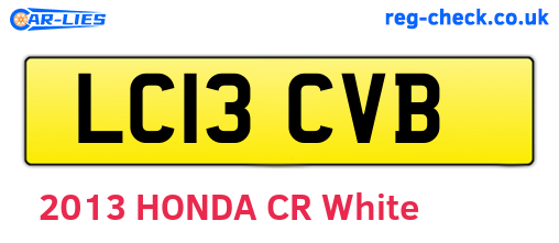 LC13CVB are the vehicle registration plates.