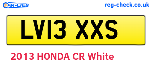 LV13XXS are the vehicle registration plates.