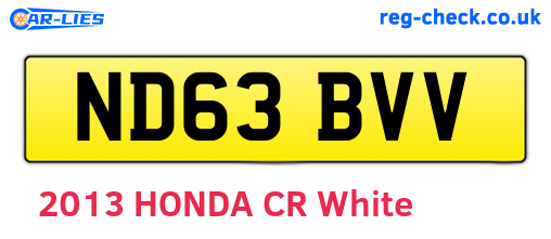 ND63BVV are the vehicle registration plates.