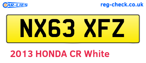 NX63XFZ are the vehicle registration plates.