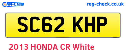 SC62KHP are the vehicle registration plates.