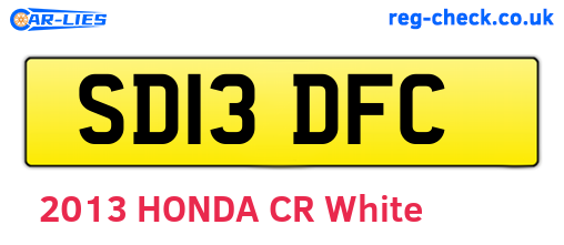 SD13DFC are the vehicle registration plates.