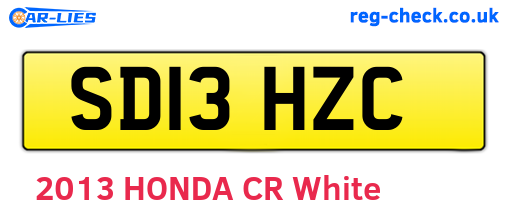 SD13HZC are the vehicle registration plates.