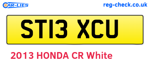 ST13XCU are the vehicle registration plates.
