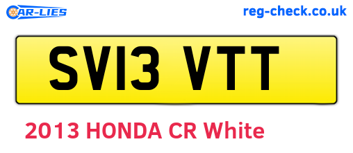 SV13VTT are the vehicle registration plates.