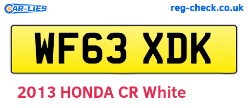 WF63XDK are the vehicle registration plates.