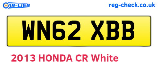 WN62XBB are the vehicle registration plates.
