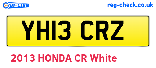 YH13CRZ are the vehicle registration plates.