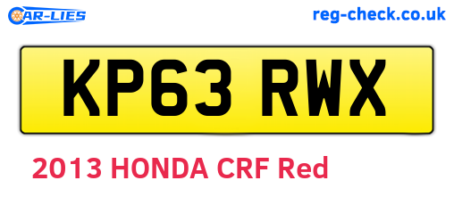 KP63RWX are the vehicle registration plates.