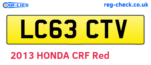 LC63CTV are the vehicle registration plates.