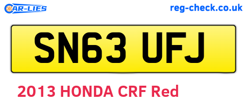 SN63UFJ are the vehicle registration plates.