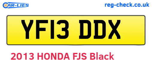 YF13DDX are the vehicle registration plates.