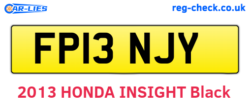FP13NJY are the vehicle registration plates.