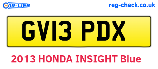 GV13PDX are the vehicle registration plates.