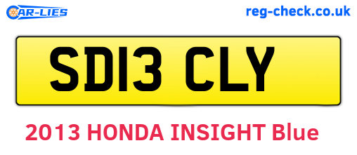 SD13CLY are the vehicle registration plates.