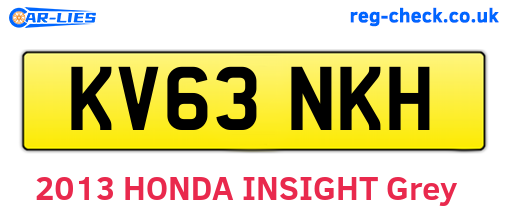KV63NKH are the vehicle registration plates.