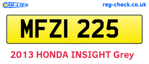 MFZ1225 are the vehicle registration plates.