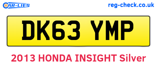 DK63YMP are the vehicle registration plates.