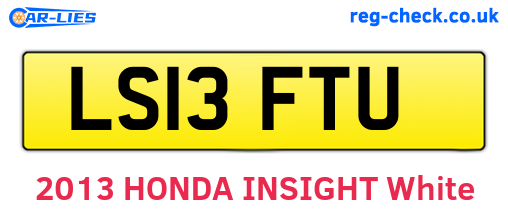 LS13FTU are the vehicle registration plates.