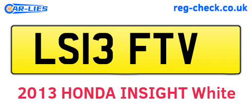 LS13FTV are the vehicle registration plates.