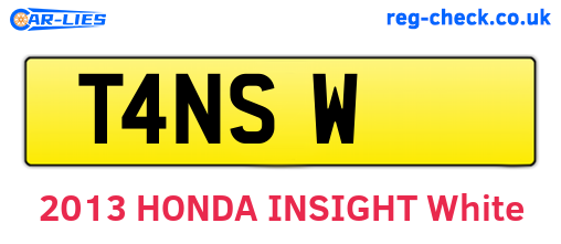 T4NSW are the vehicle registration plates.