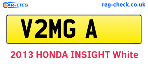 V2MGA are the vehicle registration plates.
