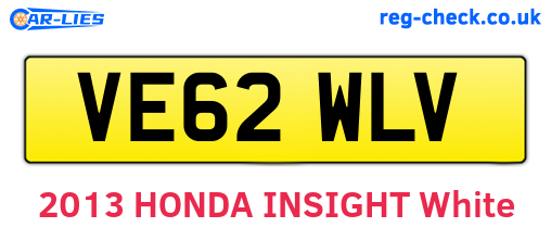 VE62WLV are the vehicle registration plates.
