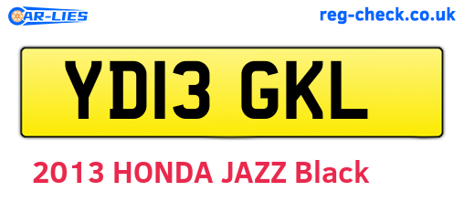 YD13GKL are the vehicle registration plates.