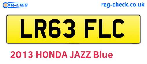 LR63FLC are the vehicle registration plates.