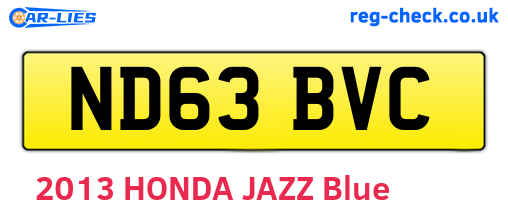 ND63BVC are the vehicle registration plates.