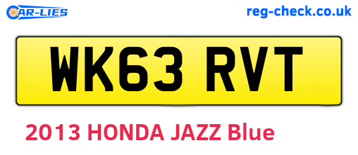WK63RVT are the vehicle registration plates.