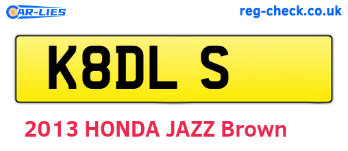 K8DLS are the vehicle registration plates.