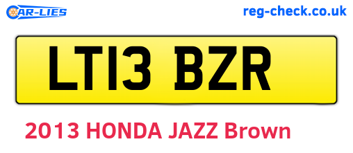 LT13BZR are the vehicle registration plates.