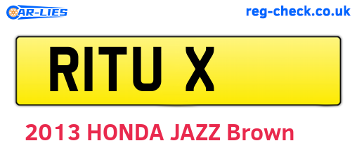 R1TUX are the vehicle registration plates.