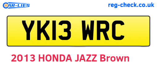 YK13WRC are the vehicle registration plates.