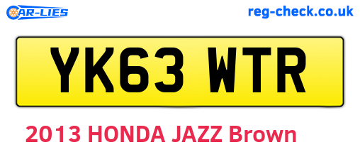 YK63WTR are the vehicle registration plates.