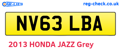 NV63LBA are the vehicle registration plates.