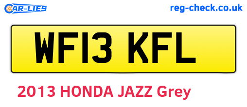 WF13KFL are the vehicle registration plates.