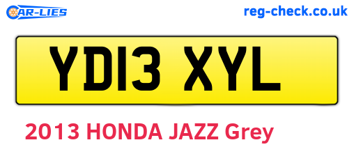 YD13XYL are the vehicle registration plates.