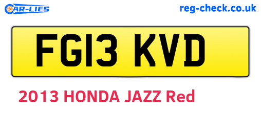 FG13KVD are the vehicle registration plates.