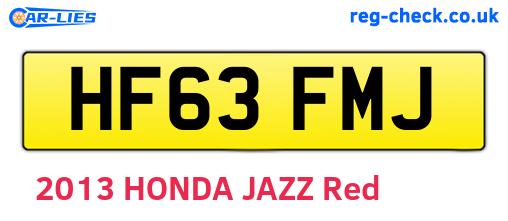 HF63FMJ are the vehicle registration plates.