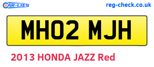 MH02MJH are the vehicle registration plates.