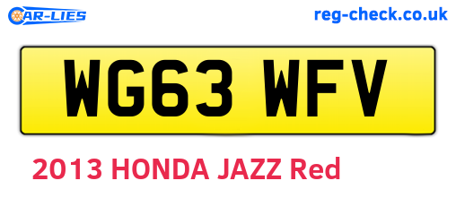 WG63WFV are the vehicle registration plates.